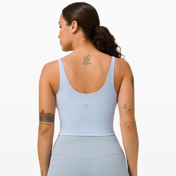 New Lululemon Light Blue Align V-Neck Crop Tank Top Yoga Pilates Athleisure 2 XS - Picture 2 of 8